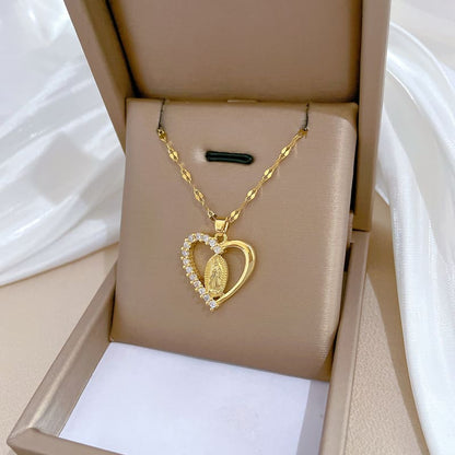 Collar Virgen de Guadalupe en Corazón