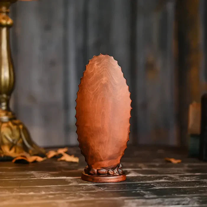 Virgen de Guadalupe en Madera con Acabado Oscuro