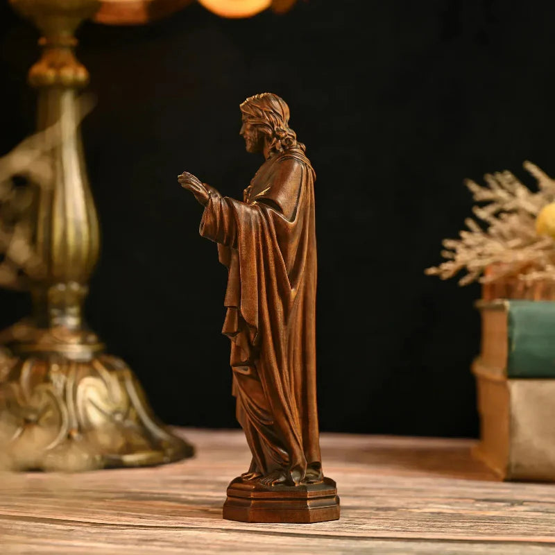 Imagen del Sagrado Corazón de Jesús en Madera