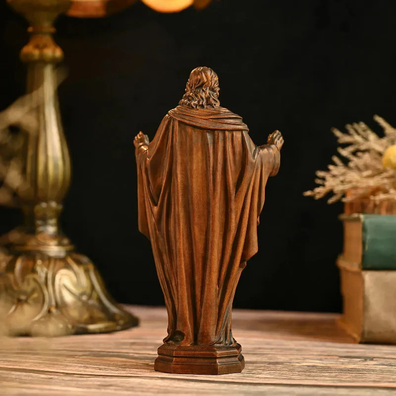 Imagen del Sagrado Corazón de Jesús en Madera
