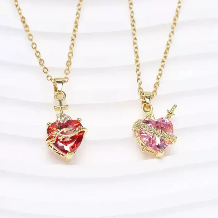 Dúo de Collares Sagrado Corazón de Jesús y María