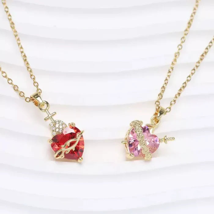 Dúo de Collares Sagrado Corazón de Jesús y María