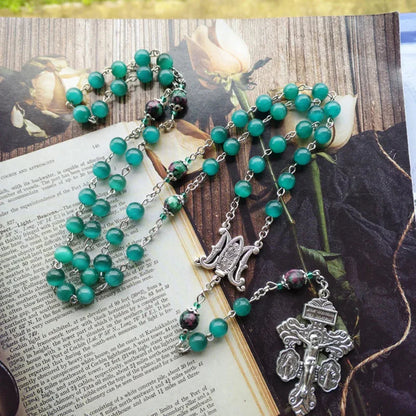 Rosario de Ópalo Virgen de la Medalla Milagrosa