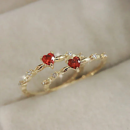 Anillo Devocional del Sagrado Corazón Dorado